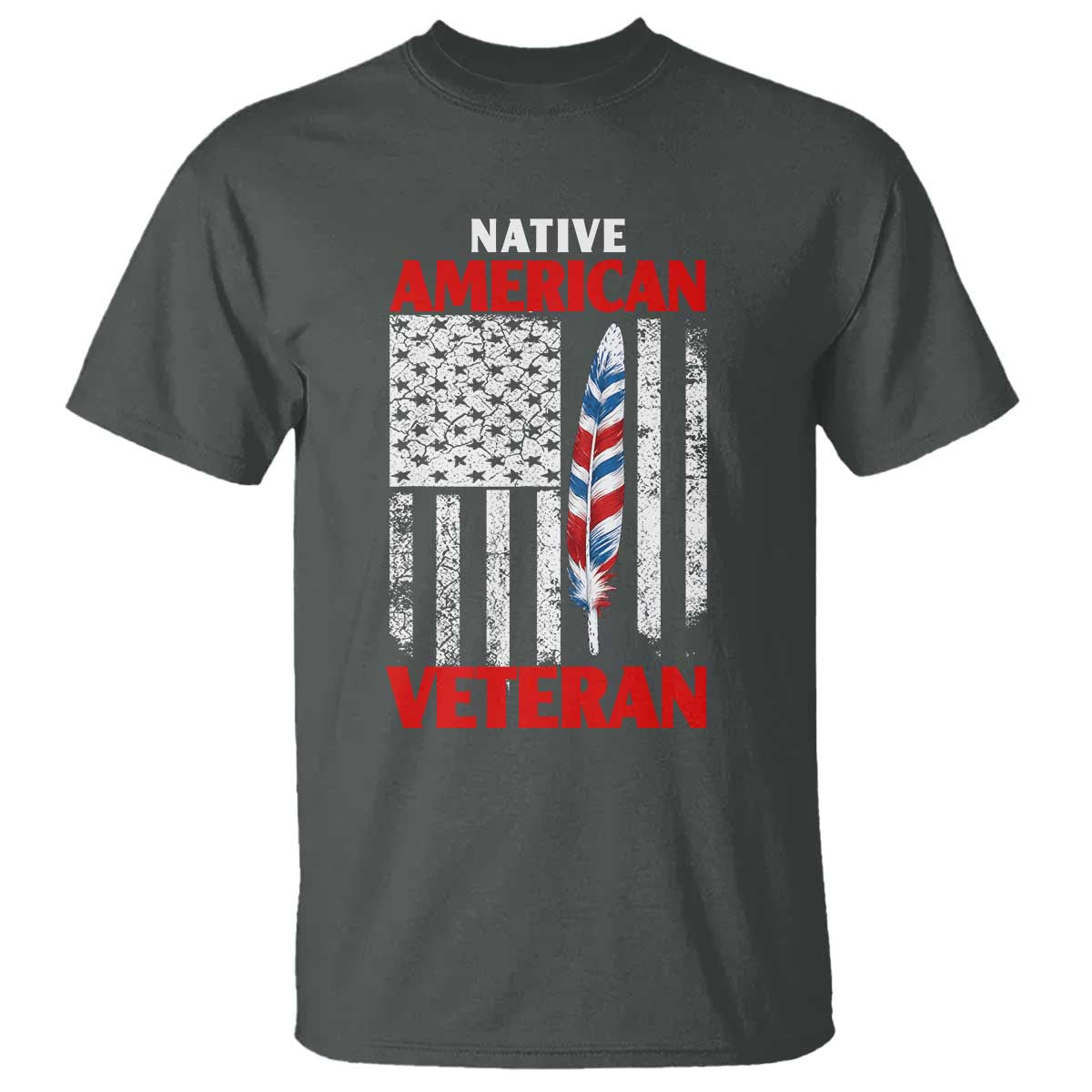 Native American Veteran USA Flag Patriotic Soldier T Shirt