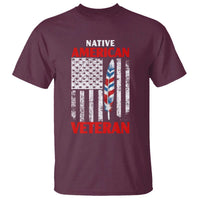 Native American Veteran USA Flag Patriotic Soldier T Shirt