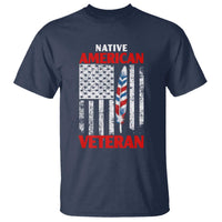 Native American Veteran USA Flag Patriotic Soldier T Shirt
