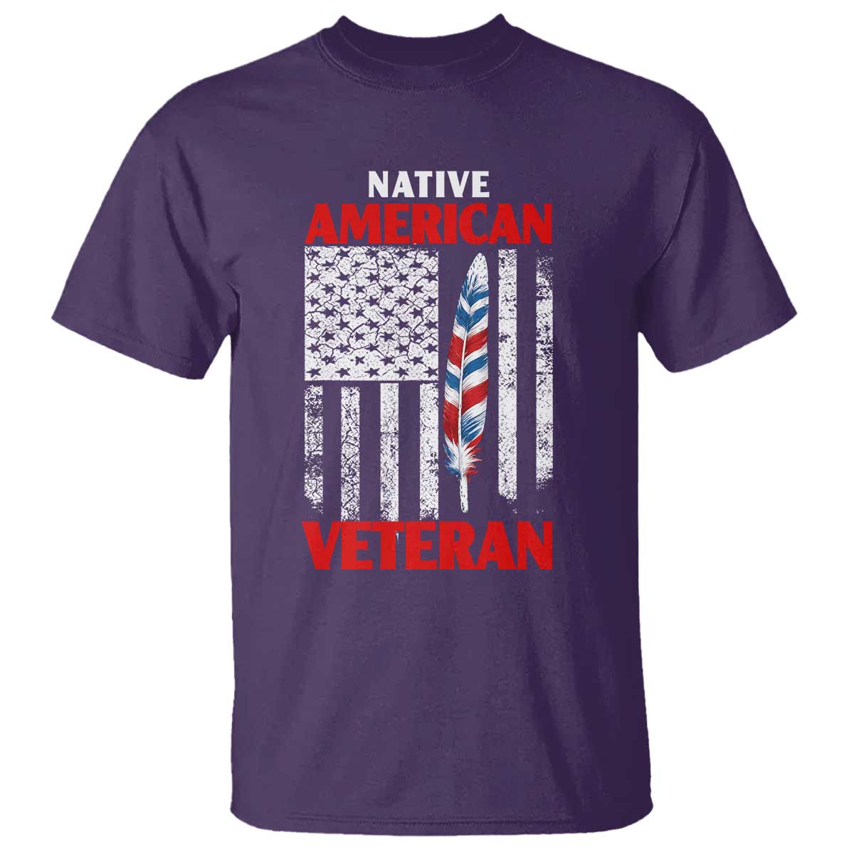Native American Veteran USA Flag Patriotic Soldier T Shirt