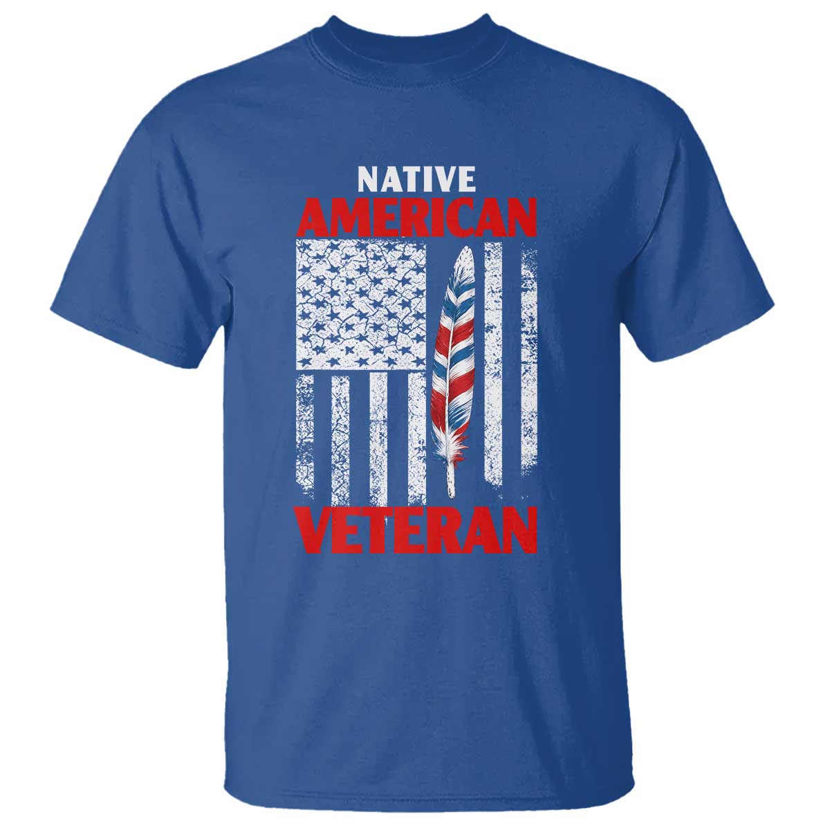 Native American Veteran USA Flag Patriotic Soldier T Shirt