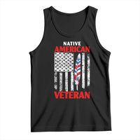 Native American Veteran USA Flag Patriotic Soldier Tank Top
