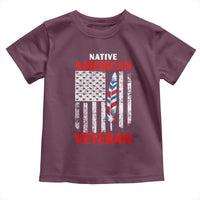 Native American Veteran USA Flag Patriotic Soldier Toddler T Shirt