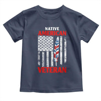 Native American Veteran USA Flag Patriotic Soldier Toddler T Shirt