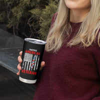 Native American Veteran USA Flag Patriotic Soldier Tumbler Cup