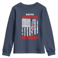Native American Veteran USA Flag Patriotic Soldier Youth Sweatshirt