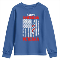 Native American Veteran USA Flag Patriotic Soldier Youth Sweatshirt