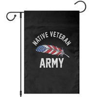 Native American Army Veteran US Flag Indigenous Soldier Garden Flag