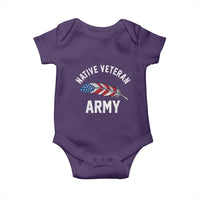 Native American Army Veteran US Flag Indigenous Soldier Baby Onesie
