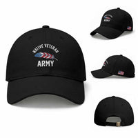 Native American Army Veteran US Flag Indigenous Soldier Baseball Cap