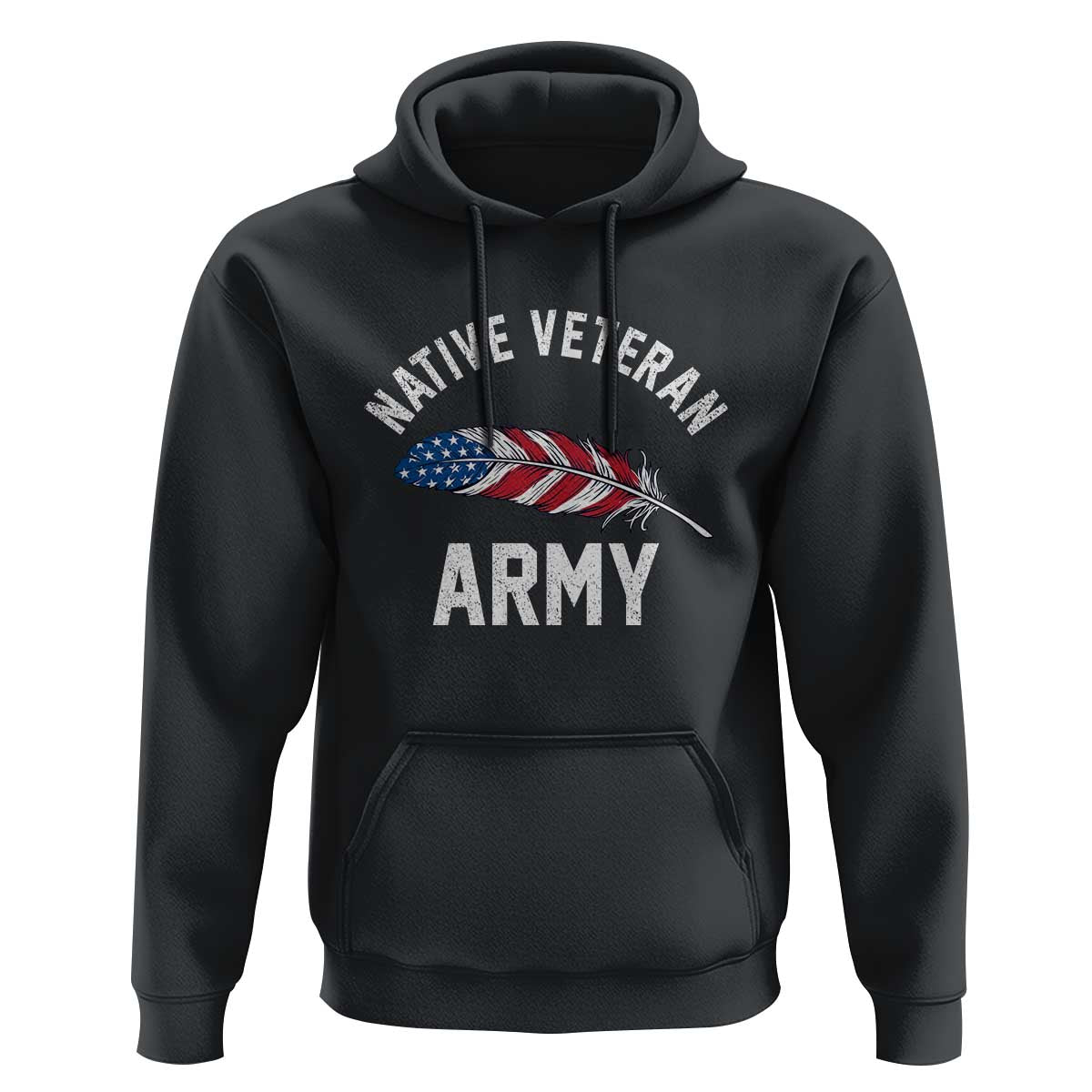 Native American Army Veteran US Flag Indigenous Soldier Hoodie