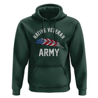 Native American Army Veteran US Flag Indigenous Soldier Hoodie