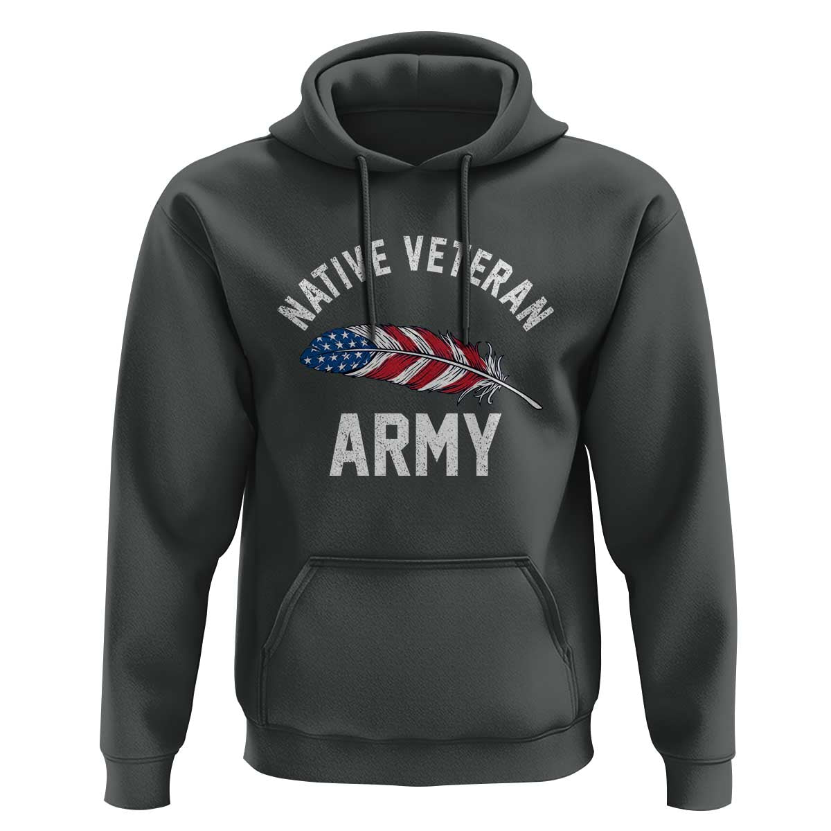 Native American Army Veteran US Flag Indigenous Soldier Hoodie