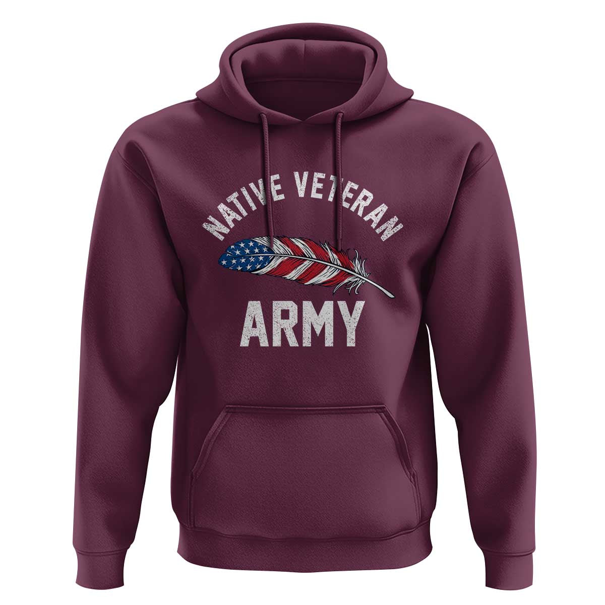 Native American Army Veteran US Flag Indigenous Soldier Hoodie