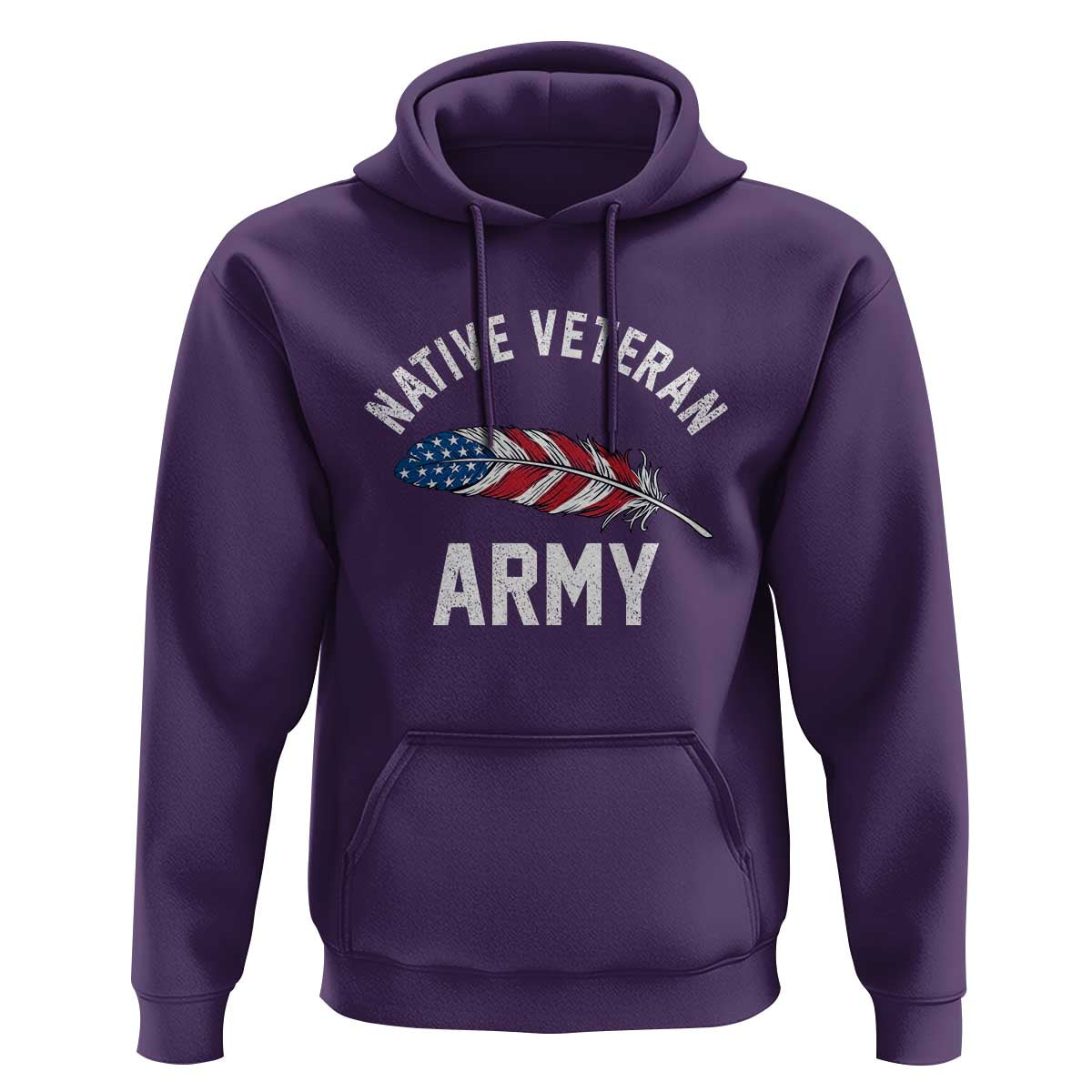 Native American Army Veteran US Flag Indigenous Soldier Hoodie