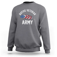 Native American Army Veteran US Flag Indigenous Soldier Sweatshirt
