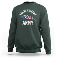 Native American Army Veteran US Flag Indigenous Soldier Sweatshirt