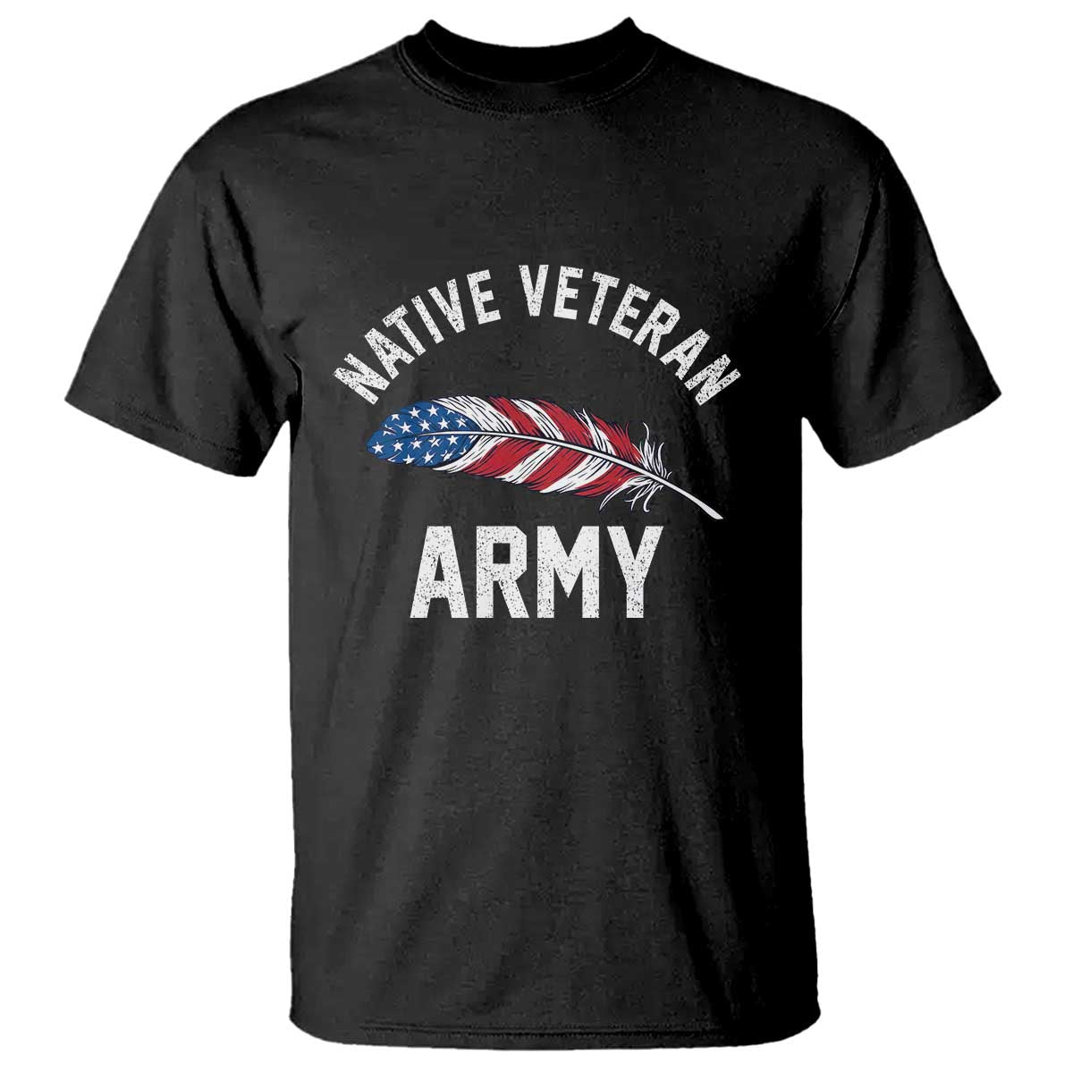 Native American Army Veteran US Flag Indigenous Soldier T Shirt