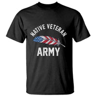 Native American Army Veteran US Flag Indigenous Soldier T Shirt