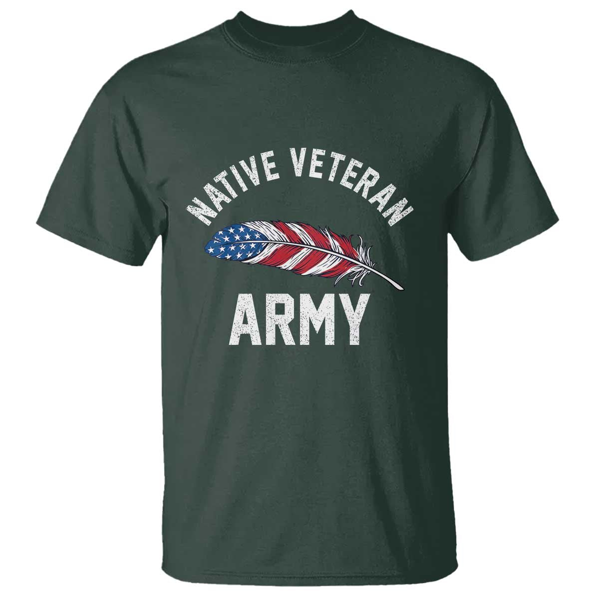 Native American Army Veteran US Flag Indigenous Soldier T Shirt