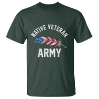 Native American Army Veteran US Flag Indigenous Soldier T Shirt