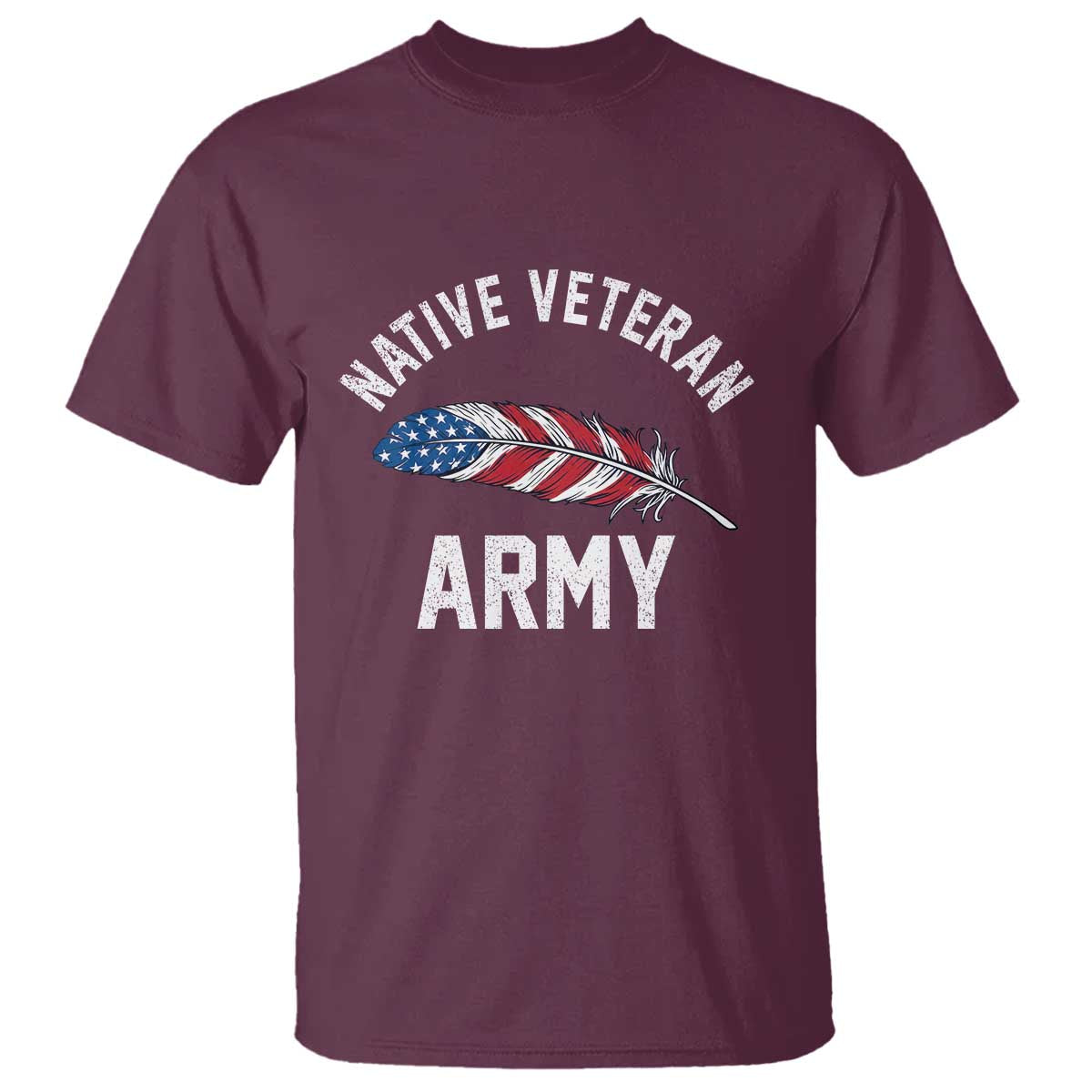 Native American Army Veteran US Flag Indigenous Soldier T Shirt