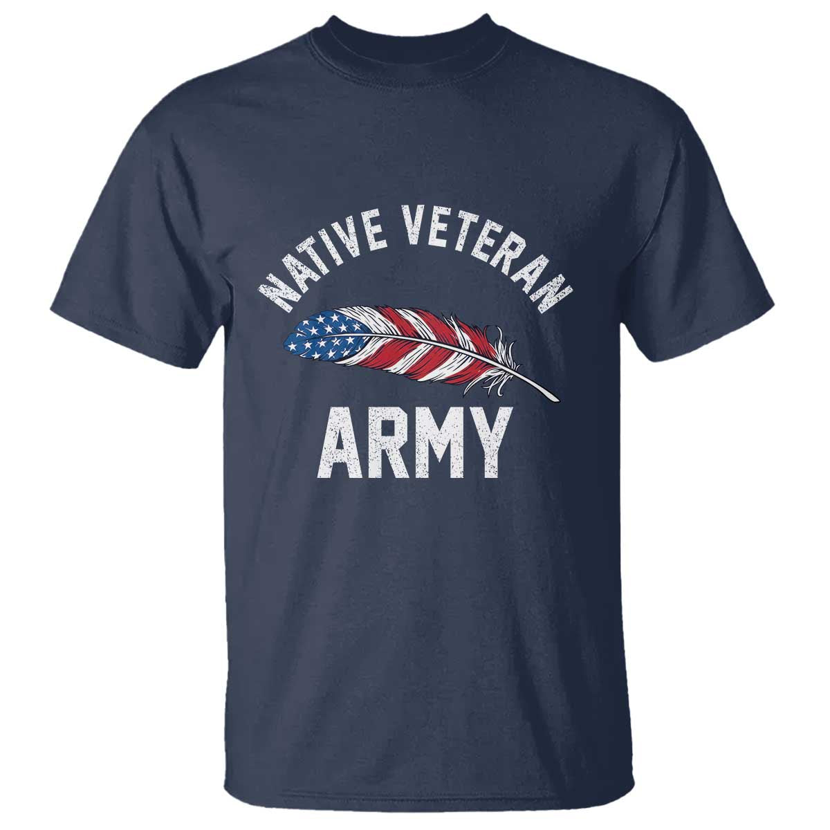 Native American Army Veteran US Flag Indigenous Soldier T Shirt