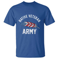 Native American Army Veteran US Flag Indigenous Soldier T Shirt