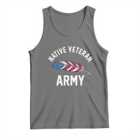 Native American Army Veteran US Flag Indigenous Soldier Tank Top