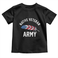 Native American Army Veteran US Flag Indigenous Soldier Toddler T Shirt