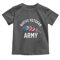 Native American Army Veteran US Flag Indigenous Soldier Toddler T Shirt