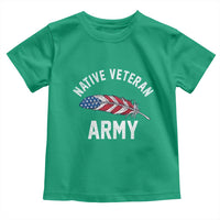 Native American Army Veteran US Flag Indigenous Soldier Toddler T Shirt