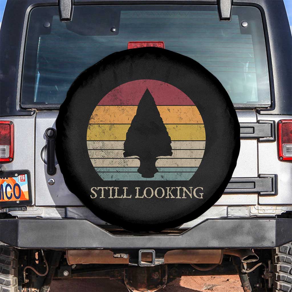 Arrowhead Hunter Native American Spare Tire Cover Ancient Artifacts Relic Hunting Vintage Sunset