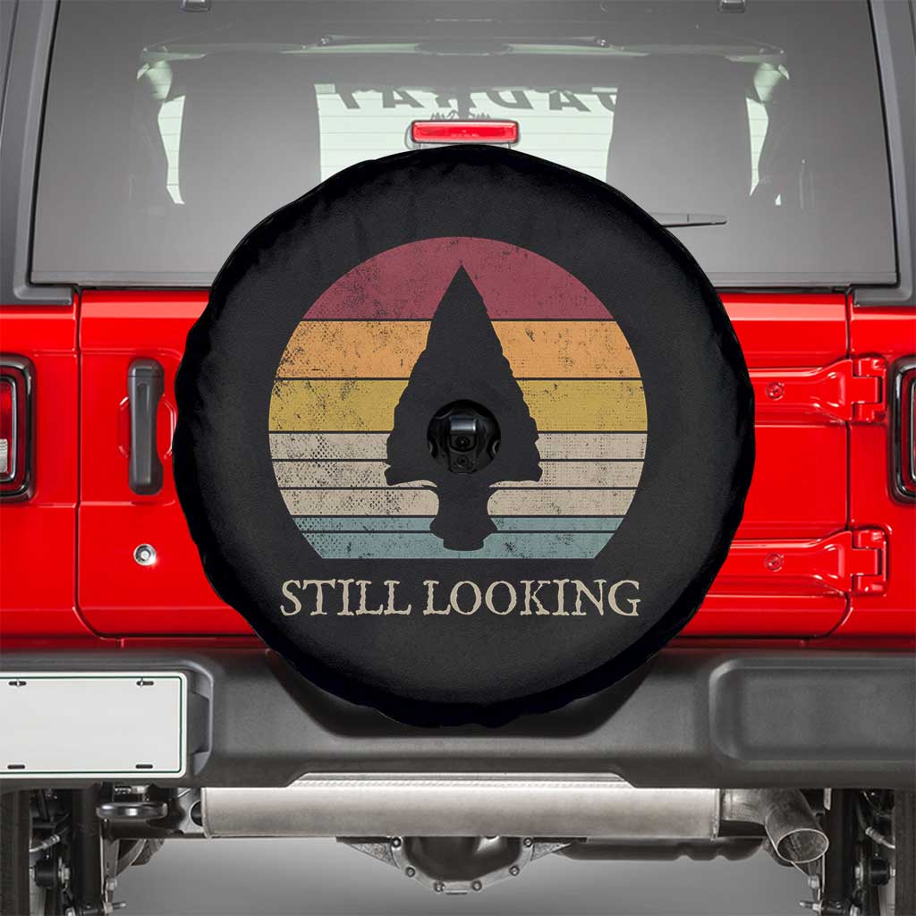 Arrowhead Hunter Native American Spare Tire Cover Ancient Artifacts Relic Hunting Vintage Sunset