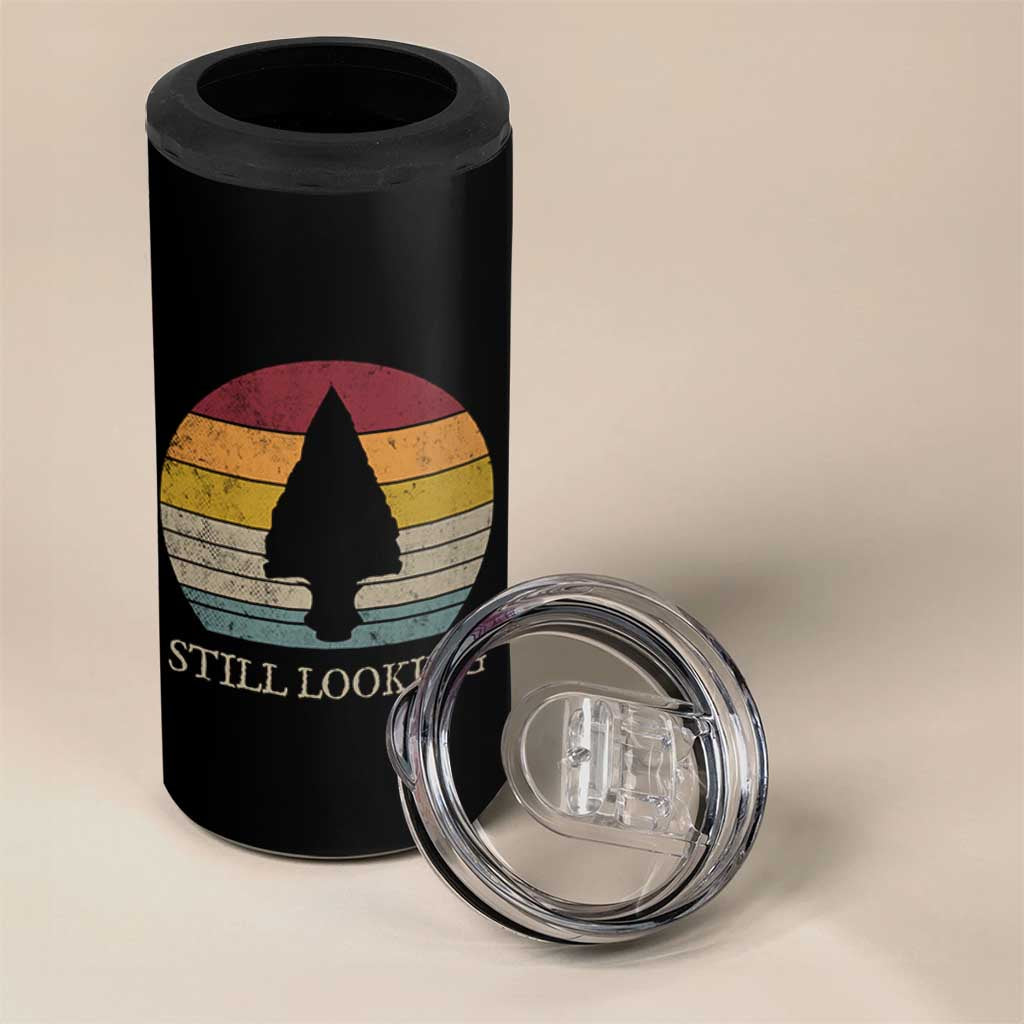 Arrowhead Hunter Native American 4 in 1 Can Cooler Tumbler Ancient Artifacts Relic Hunting Vintage Sunset