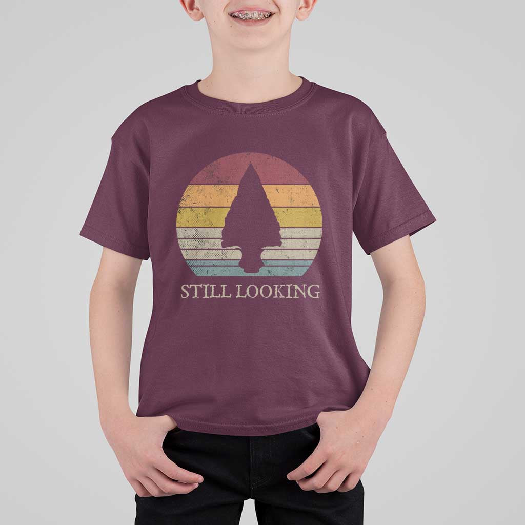 Arrowhead Hunter Native American T Shirt For Kid Ancient Artifacts Relic Hunting Vintage Sunset