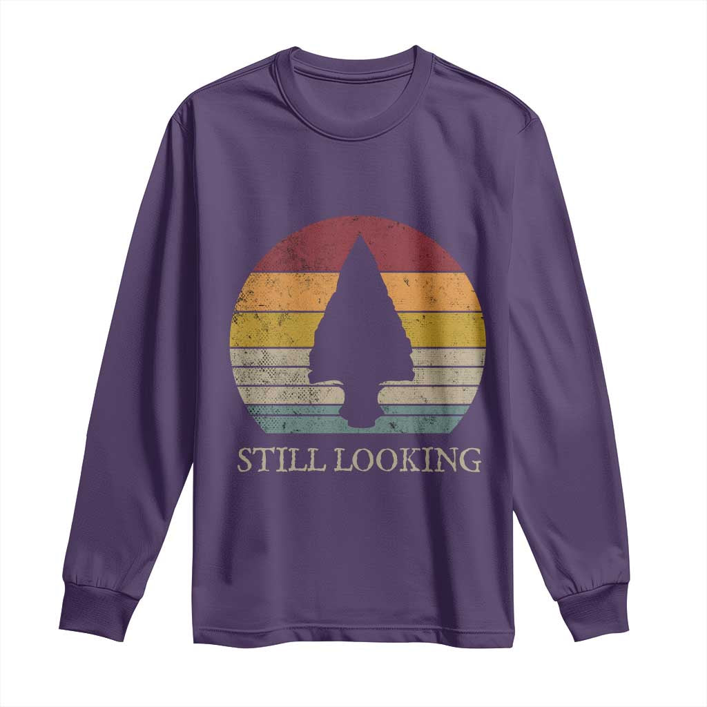 Arrowhead Hunter Native American Long Sleeve Shirt Ancient Artifacts Relic Hunting Vintage Sunset