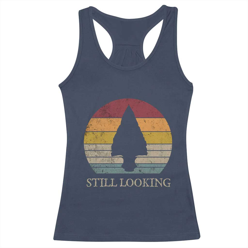 Arrowhead Hunter Native American Racerback Tank Top Ancient Artifacts Relic Hunting Vintage Sunset