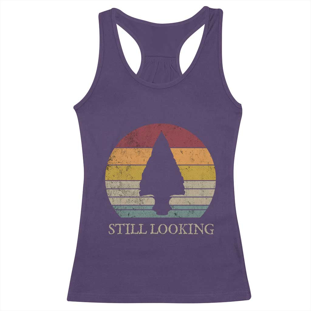 Arrowhead Hunter Native American Racerback Tank Top Ancient Artifacts Relic Hunting Vintage Sunset