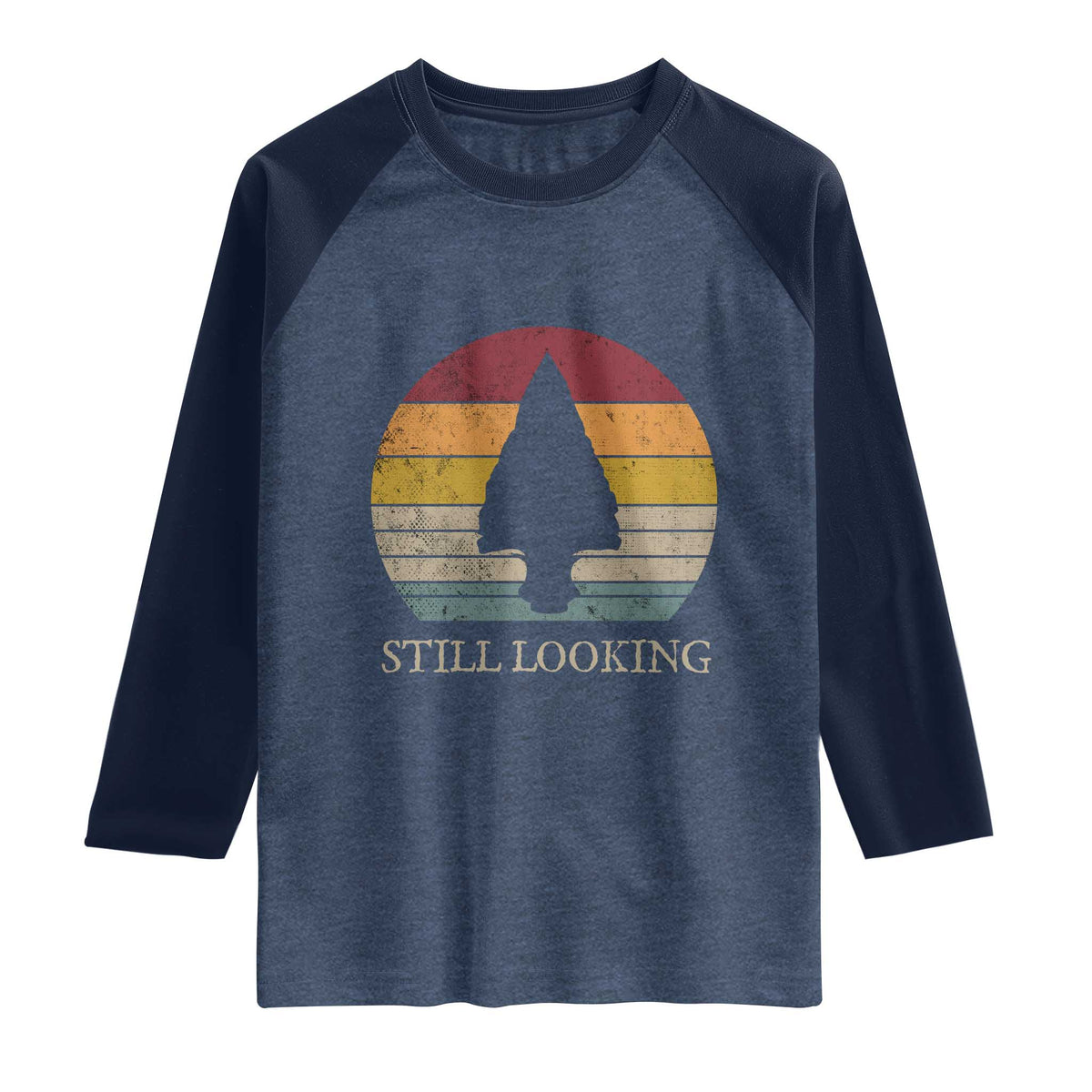 Arrowhead Hunter Native American Raglan Shirt Ancient Artifacts Relic Hunting Vintage Sunset