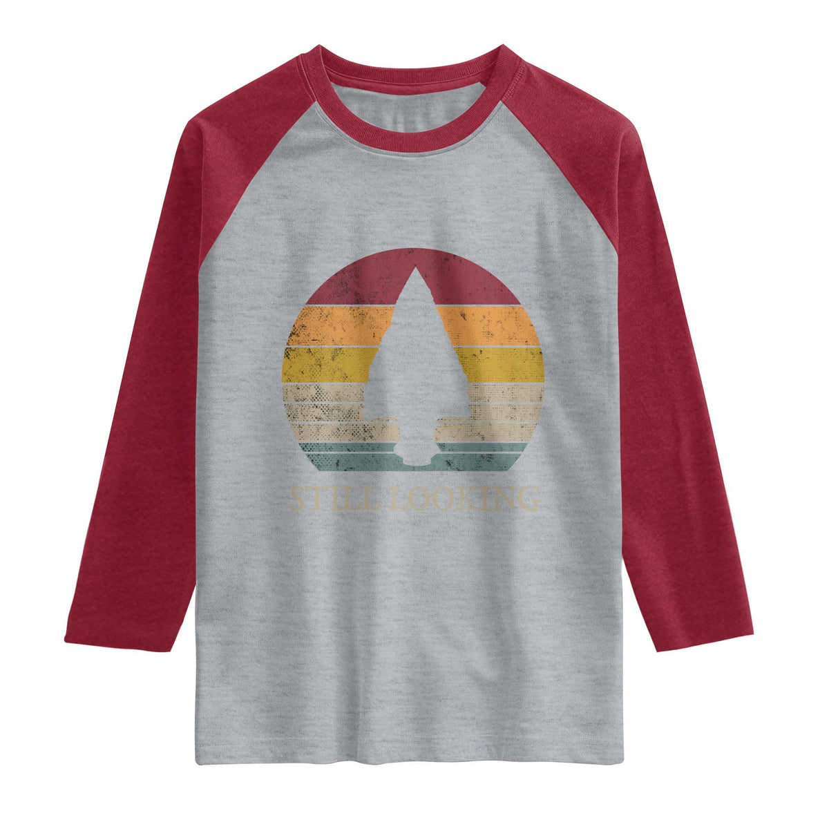 Arrowhead Hunter Native American Raglan Shirt Ancient Artifacts Relic Hunting Vintage Sunset
