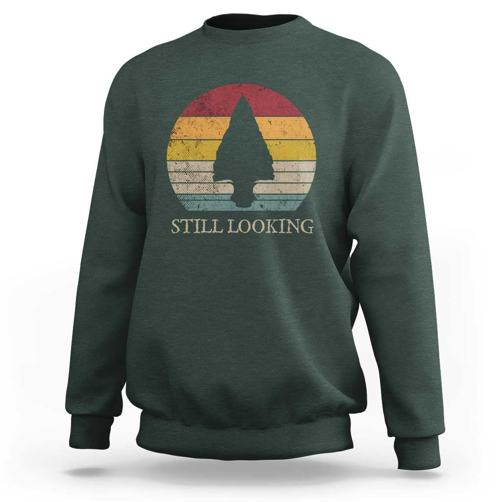Arrowhead Hunter Native American Sweatshirt Ancient Artifacts Relic Hunting Vintage Sunset