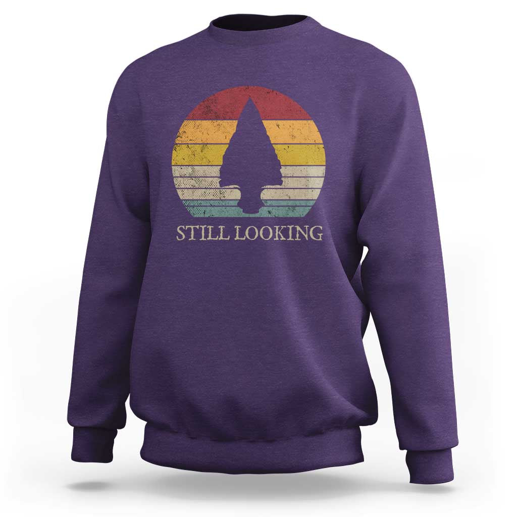 Arrowhead Hunter Native American Sweatshirt Ancient Artifacts Relic Hunting Vintage Sunset