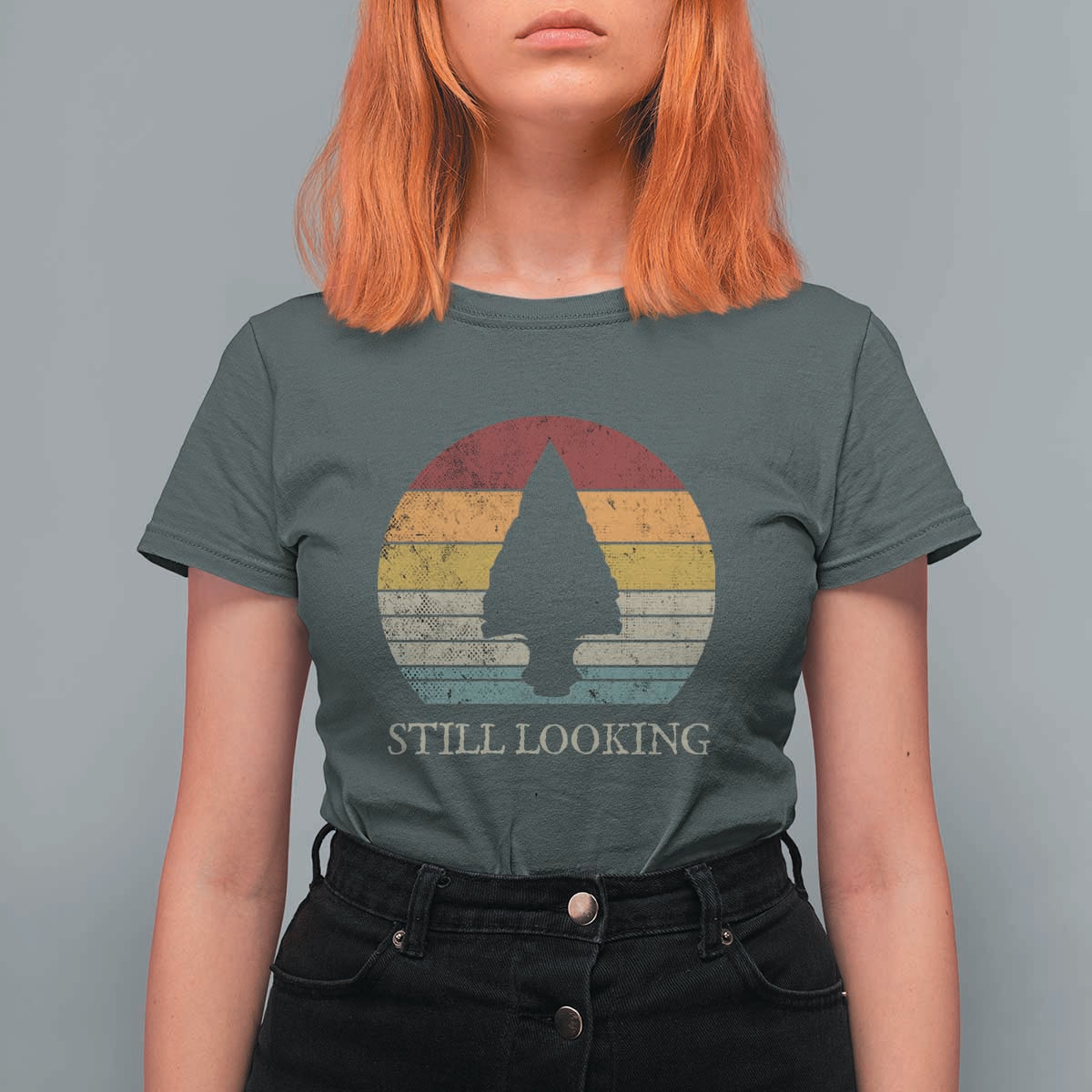 Arrowhead Hunter Native American T Shirt For Women Ancient Artifacts Relic Hunting Vintage Sunset