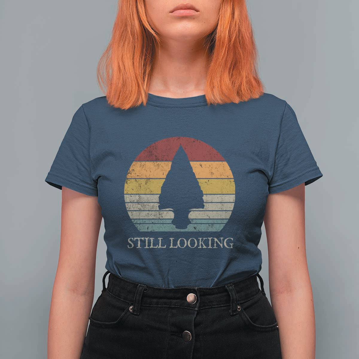 Arrowhead Hunter Native American T Shirt For Women Ancient Artifacts Relic Hunting Vintage Sunset