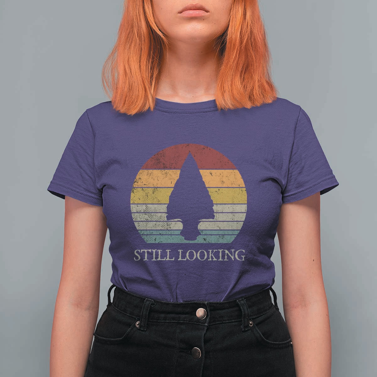 Arrowhead Hunter Native American T Shirt For Women Ancient Artifacts Relic Hunting Vintage Sunset