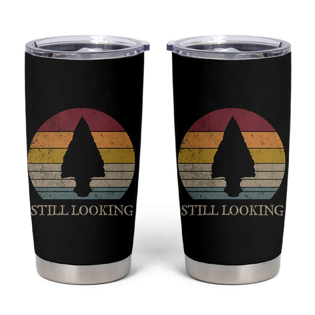Arrowhead Hunter Native American Tumbler Cup Ancient Artifacts Relic Hunting Vintage Sunset