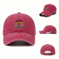 Arrowhead Hunter Native American Washed Cotton Baseball Cap Ancient Artifacts Relic Hunting Vintage Sunset