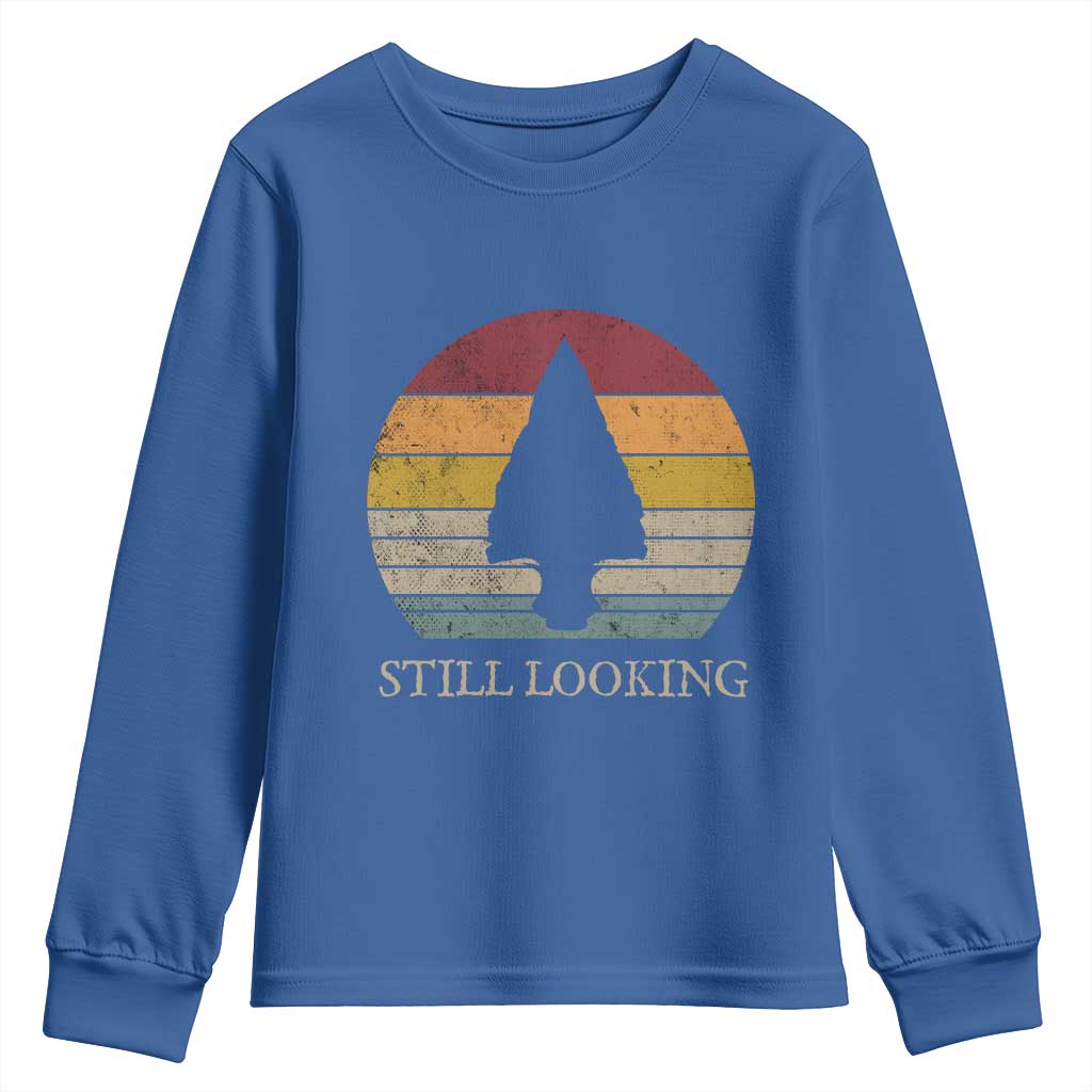 Arrowhead Hunter Native American Youth Sweatshirt Ancient Artifacts Relic Hunting Vintage Sunset