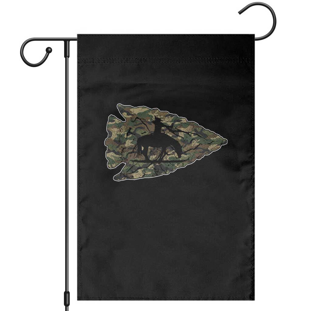 Arrowhead Hunter Native American Camouflage USA Flag Garden Flag